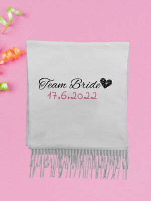 צעיף פליז למסיבת רווקות דגם Team Bride