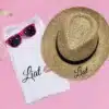 חבילת מסטיק - כובע פנמה, גופיה, משקפי שמש